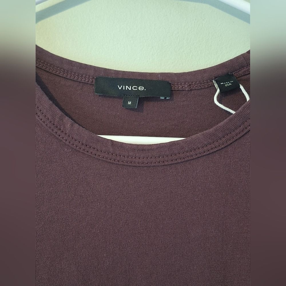 VINCE Men's Plum Crew-Neck Short Sleeve T-Shirt - M - Picture 3 of 9